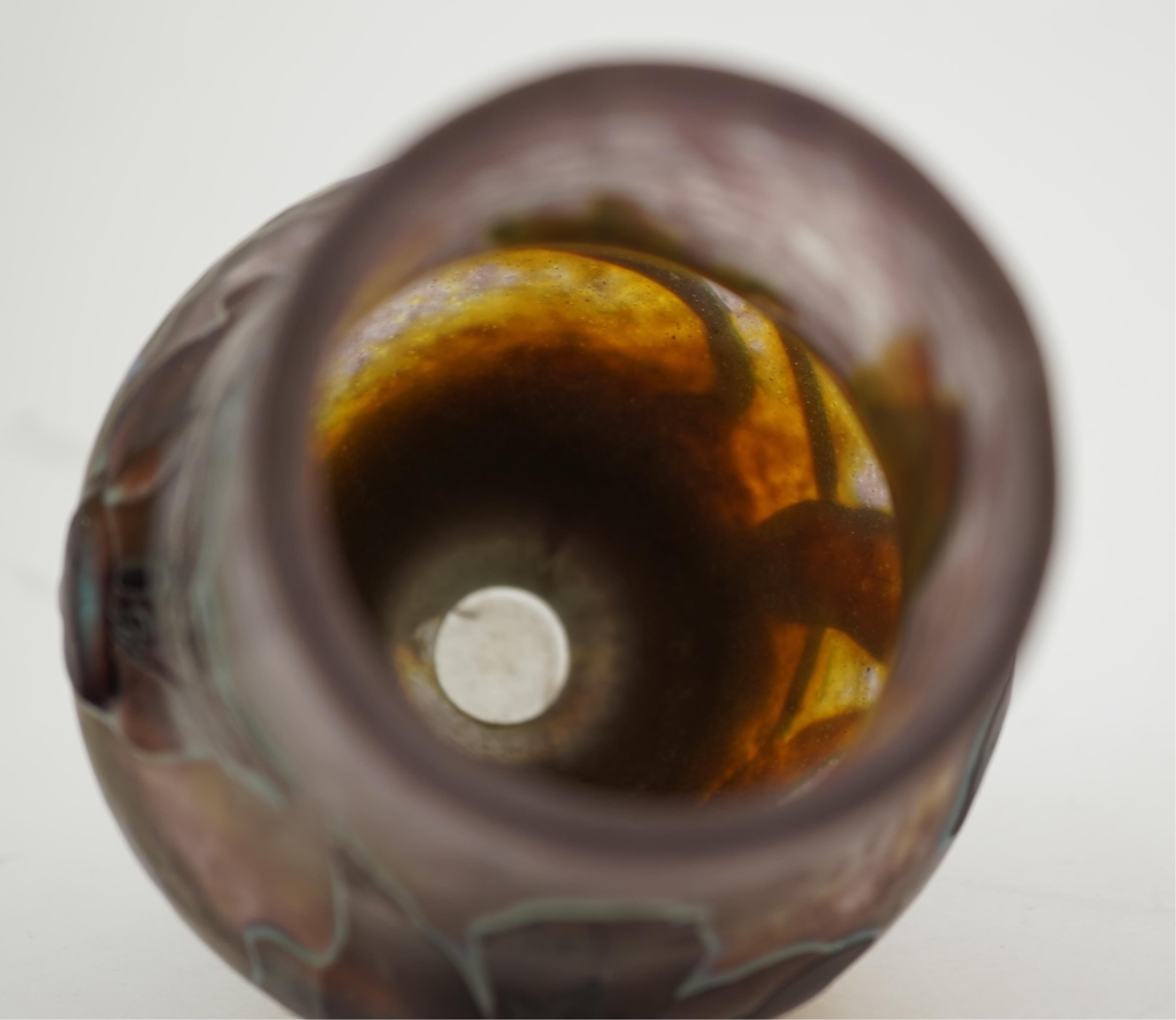 A Daum Freres cameo glass ‘tulipe’ vase